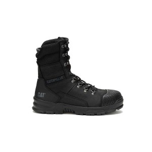 Men's Caterpillar Accomplice X 8" Waterproof Steel Toe Work Boots Black | 687042-SKI