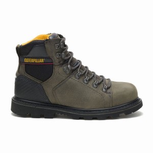 Men's Caterpillar Alaska 2.0 Steel Toe Work Boots Green | 531089-RIP