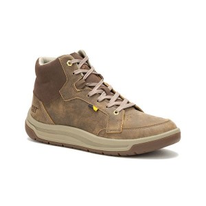 Men's Caterpillar Apa Cush Mid Boots Brown | 305789-KTV