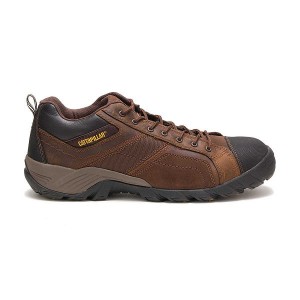 Men's Caterpillar Argon Composite Toe Work Shoes Dark / Brown | 598246-TQF