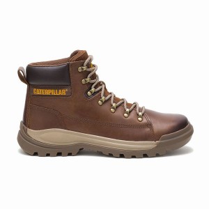 Men's Caterpillar Brawn Boots Dark / Brown | 483501-ZDR