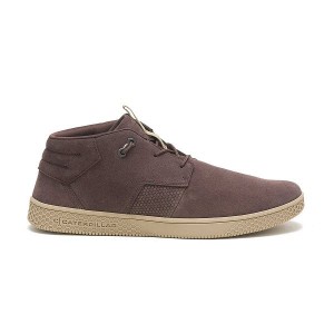 Men's Caterpillar CODE Pause Mid Sneakers Coffee | 516483-JRM