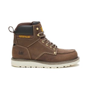 Men's Caterpillar Calibrate Work Boots Khaki | 364891-NIH