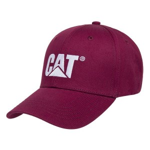 Men's Caterpillar Classic Logo Hats Red | 217395-QCK