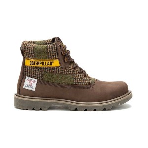 Men's Caterpillar Colorado 2.0 Harris Tweed Boots Chocolate / Brown | 326804-IWC