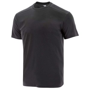 Men's Caterpillar Coolmax Short Sleeve Tee T-Shirt Black | 386152-XMO