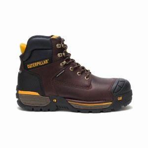 Men's Caterpillar Excavator LT Composite Toe Work Boots Brown | 187962-YKZ