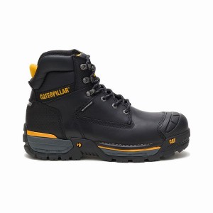 Men's Caterpillar Excavator LT Composite Toe Work Boots Black | 564209-DBE