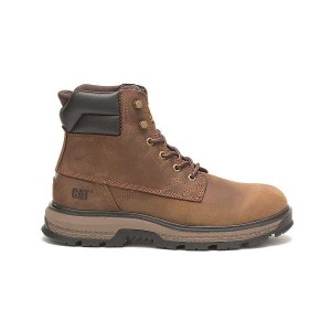 Men's Caterpillar Exposition 6" Work Boots Brown | 341572-CSF