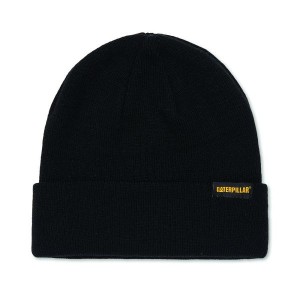 Men's Caterpillar Foundation Knit Hats Black | 352149-BZV