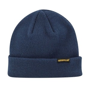 Men's Caterpillar Foundation Knit Hats Blue | 506473-TUK