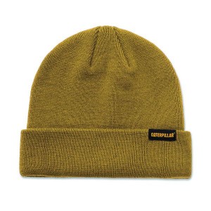 Men's Caterpillar Foundation Knit Hats Yellow | 125948-SEO