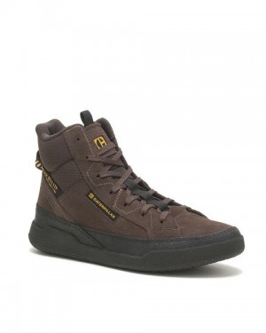 Men's Caterpillar Hex Hi Utility Sneakers Brown | 736421-LXD