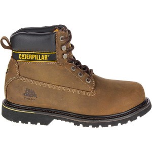 Men's Caterpillar Holton Steel Toe S3 HRO SRC Work Boots Dark / Brown | 249760-YJN