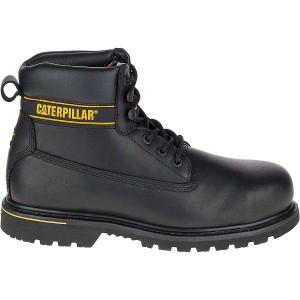 Men's Caterpillar Holton Steel Toe S3 HRO SRC Work Boots Black | 906841-LOZ