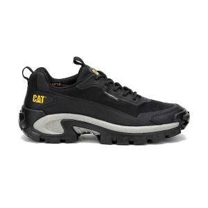 Men's Caterpillar Intruder Lightning Mesh Waterproof Sneakers Black | 832576-SLZ