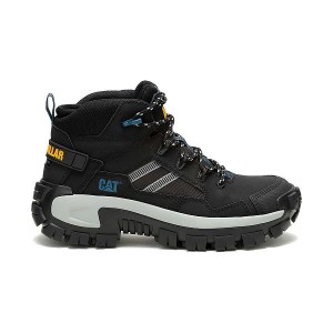 Men's Caterpillar Invader Mid Vent Composite Toe Work Boots Black | 360725-CNB