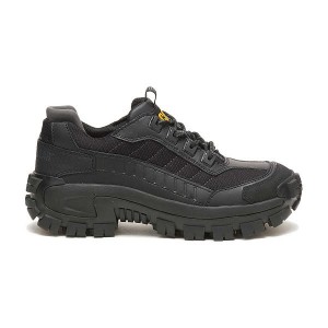 Men's Caterpillar Invader Steel Toe Work Shoes Black | 290538-HUZ