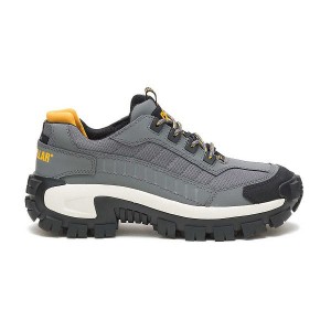 Men's Caterpillar Invader Steel Toe Work Shoes Grey | 962451-MJE