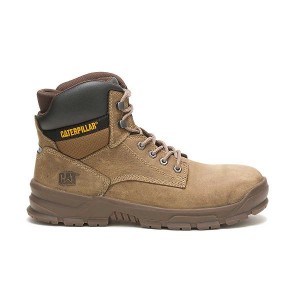 Men's Caterpillar Mobilize Alloy Toe Work Boots Brown | 821349-ERP