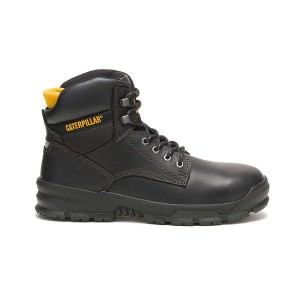 Men's Caterpillar Mobilize Alloy Toe Work Boots Black | 971523-GRE