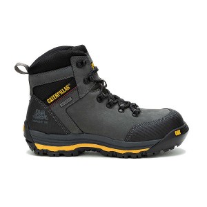 Men's Caterpillar Munising 6" Waterproof Composite Toe S3 HRO SRA Work Boots Dark / Grey | 640593-ARD