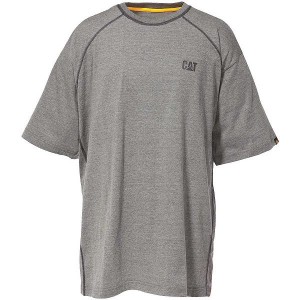 Men's Caterpillar Performance Short Sleeve Tee T-Shirt Grey | 923841-MTS