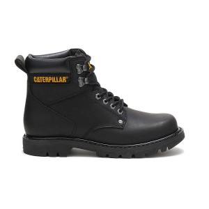 Men's Caterpillar Second Shift Work Boots Black | 103457-UFA