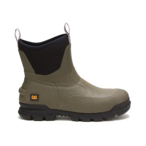 Men's Caterpillar Stormers 6" Rubber Boots Olive | 813267-DAW