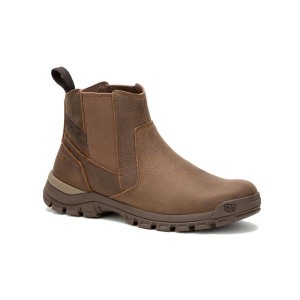 Men's Caterpillar Threshold Chelsea Boots Light / Brown | 102976-KOP