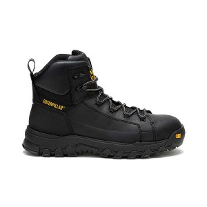 Men's Caterpillar Threshold Rebound Waterproof Composite Toe Work Boots Black | 409327-HIZ