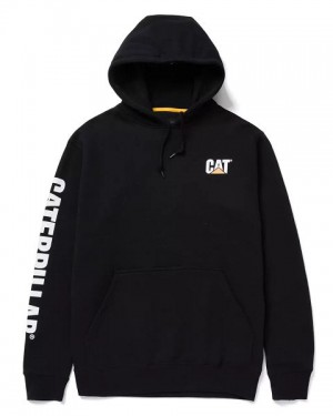 Men's Caterpillar Trademark Banner Hoodie Black | 063187-VDK