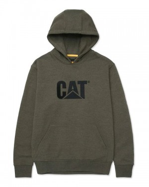 Men's Caterpillar Trademark Hoodie Khaki | 013587-WTL