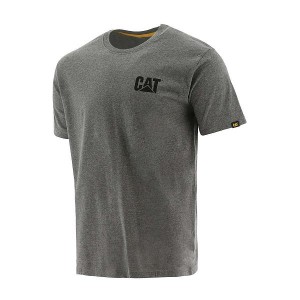 Men's Caterpillar Trademark Tee T-Shirt Dark / Grey | 568097-XOP