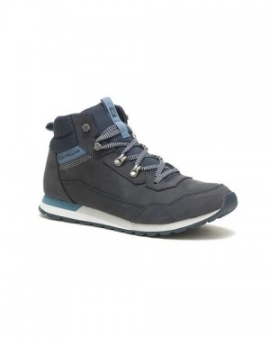 Men's Caterpillar Ventura Hiker Hi Sneakers Navy | 628705-JTS