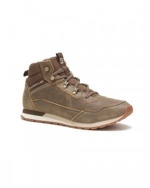 Men's Caterpillar Ventura Hiker Hi Sneakers Brown | 942371-NGO