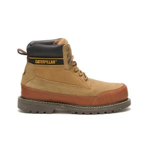 Women's Caterpillar Cat Footwear x Nigel Cabourn Utah Boots Brown | 389720-KDM