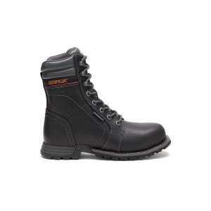 Women's Caterpillar Echo Waterproof Steel Toe Work Boots Black | 928670-RMJ