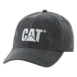 Women's Caterpillar Foundation Contrast Logo Hats Black / White | 078549-UQY