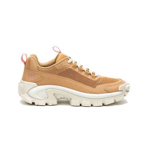 Women's Caterpillar Intruder Lightning Mesh Sneakers Brown | 609752-NMK