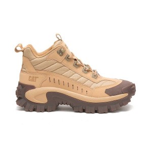 Women's Caterpillar Intruder Mid Sneakers Brown | 286139-QSJ