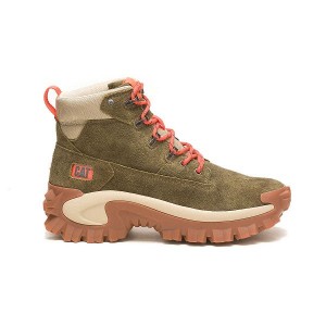 Women's Caterpillar Intruder Ply Boots Dark / Olive | 610937-TUI