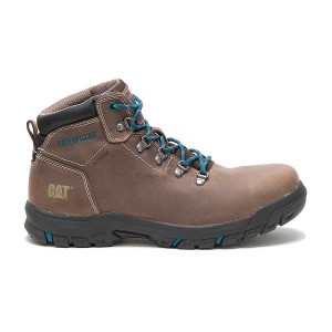 Women's Caterpillar Mae Steel Toe Waterproof Work Boots Brown | 065289-WCB