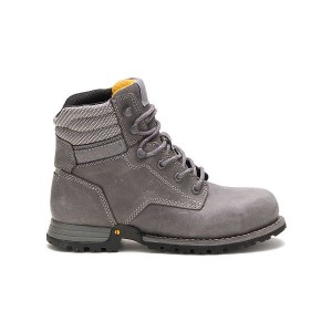 Women's Caterpillar Paisley 6" Steel Toe Work Boots Grey | 968324-AGN