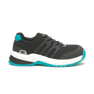 Women's Caterpillar Streamline 2.0 Composite Toe Work Shoes Black / Turquoise | 327815-FGH