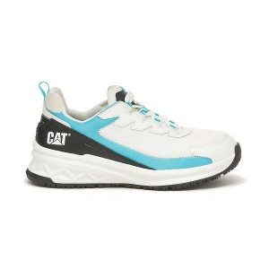 Women's Caterpillar Streamline Runner Carbon Composite Toe Work Shoes White / Blue | 239718-PNL