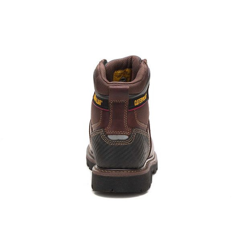 Men's Caterpillar Alaska 2.0 Steel Toe Work Boots Brown | 145829-MIH