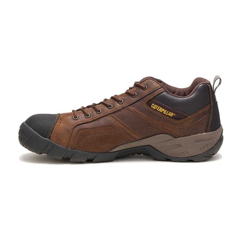 Men's Caterpillar Argon Composite Toe Work Shoes Dark / Brown | 598246-TQF