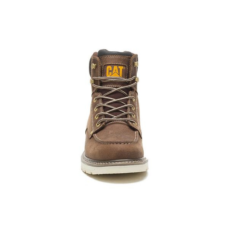 Men's Caterpillar Calibrate Work Boots Khaki | 364891-NIH