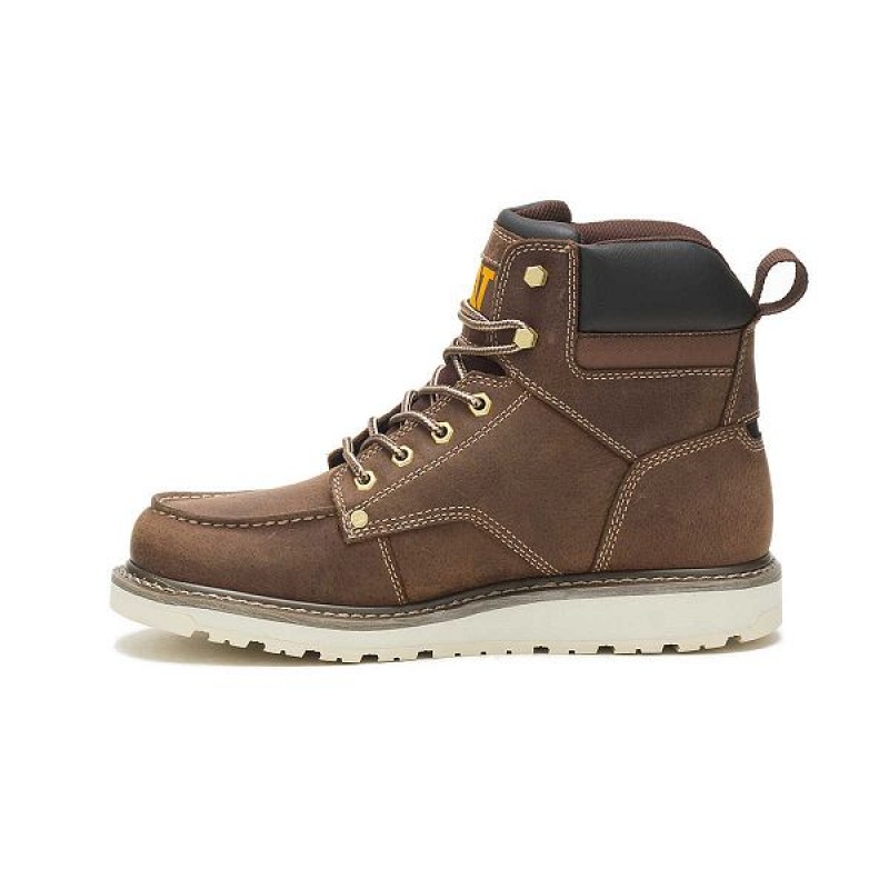 Men's Caterpillar Calibrate Work Boots Khaki | 364891-NIH